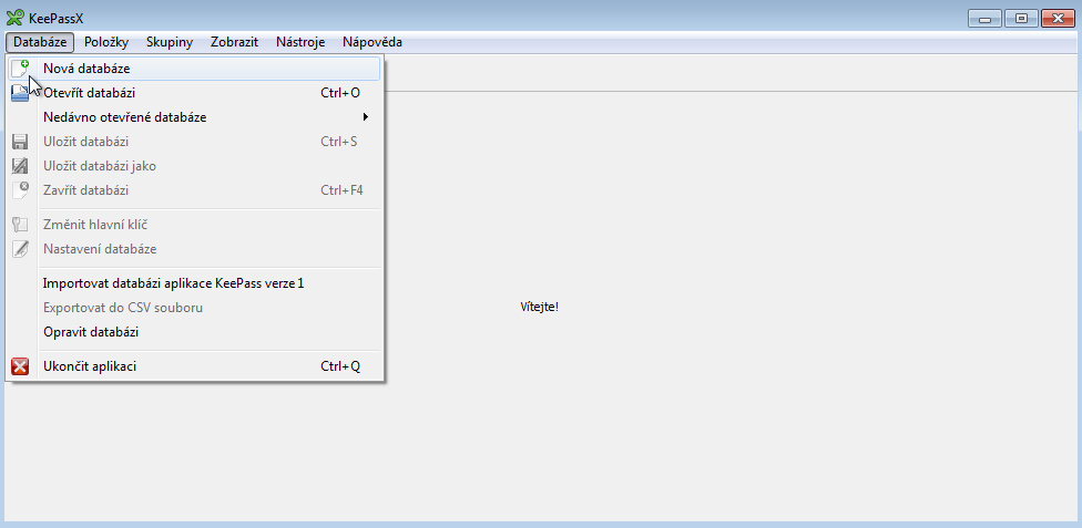 KeePassX - tvorba databáze