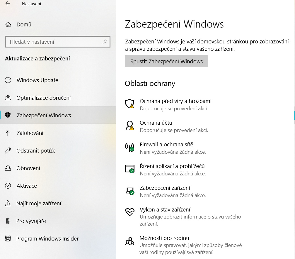 Zabezpečení Windows